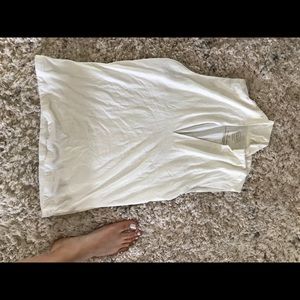 White low cut tank top
